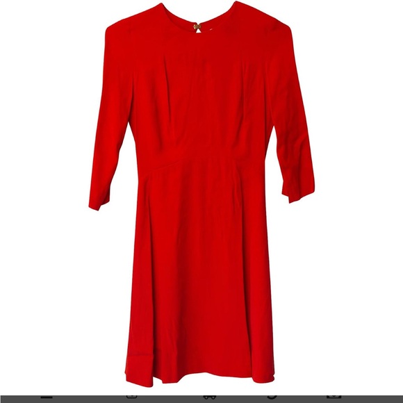 Sandro Red Long Sleeve Open-Back Dress - Picture 9 of 12